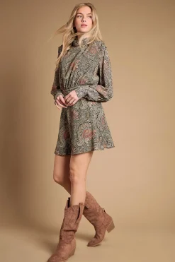 Bottes Western Mi-Mollet Slouch Wanda en Synthétique