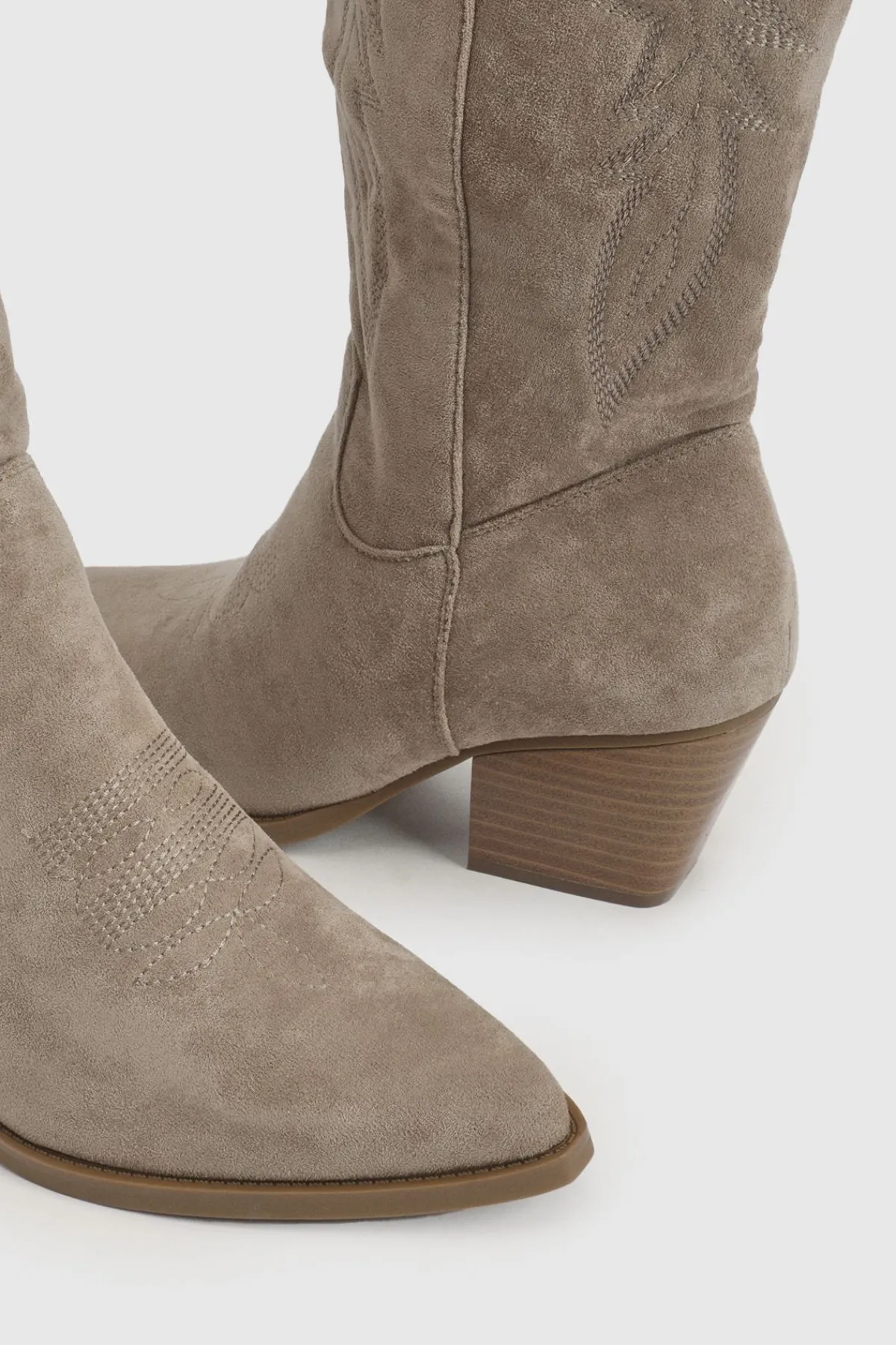 boohoo Bottes Western Montantes Brodées En Synthétique< Bottes|Bottes En Daim