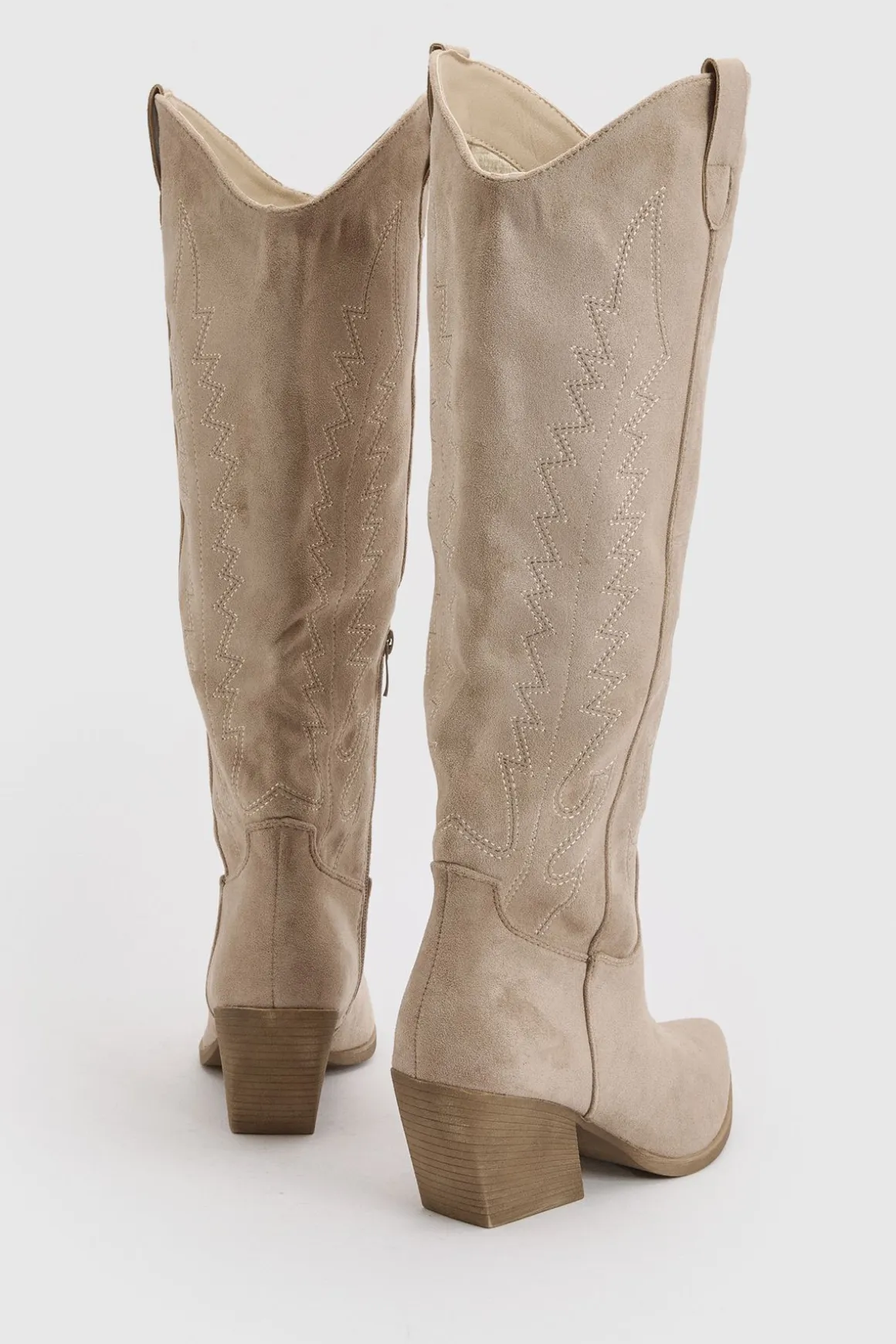Bottes Western Montantes Brodées En Synthétique