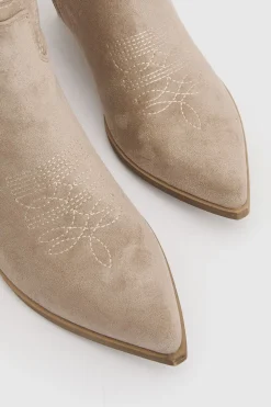 Bottes Western Montantes Brodées En Synthétique