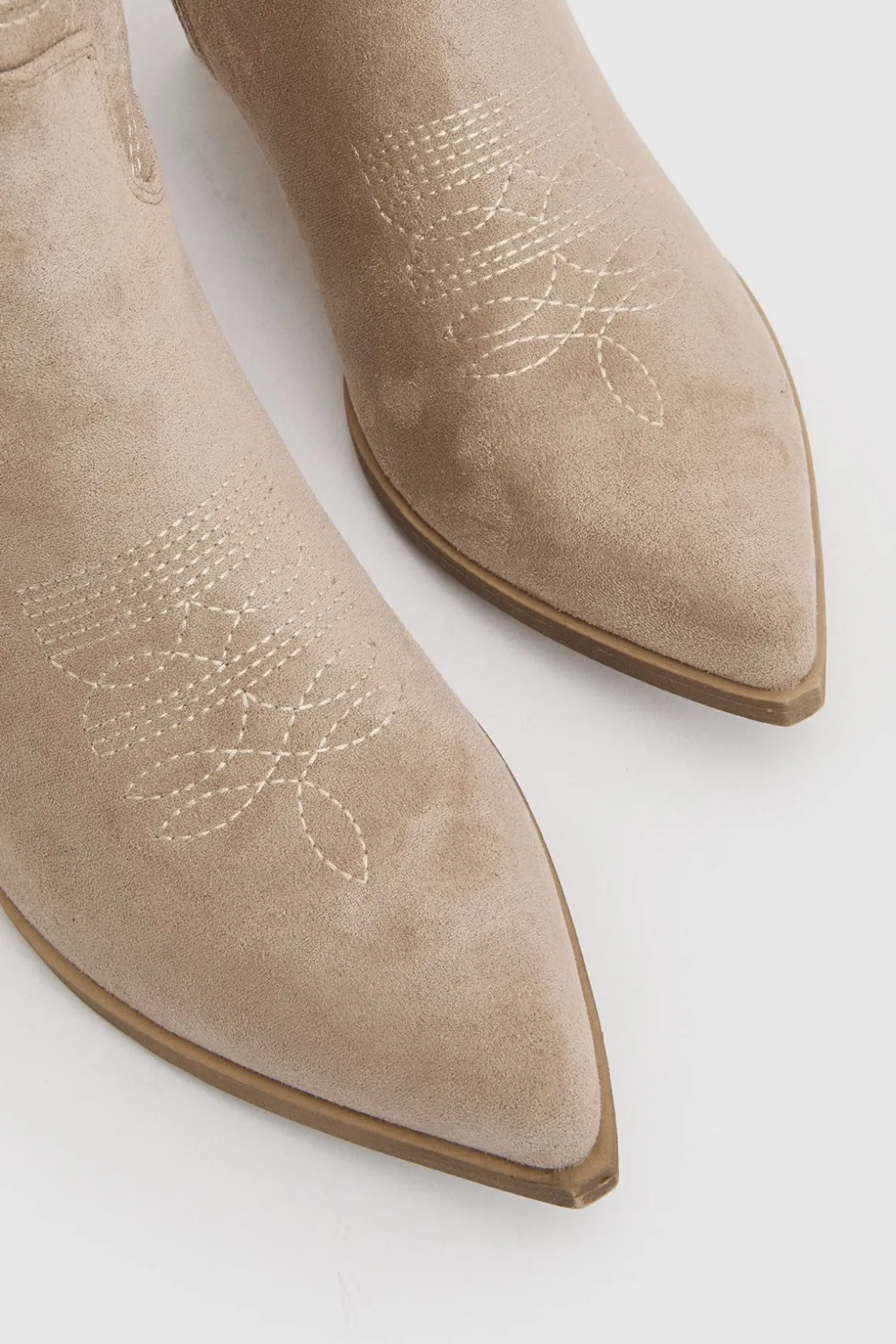 Bottes Western Montantes Brodées En Synthétique