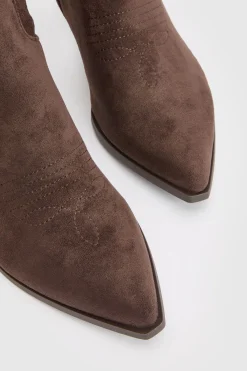 boohoo Bottes Western Montantes Brodées< Looks Chocolat|Bottes