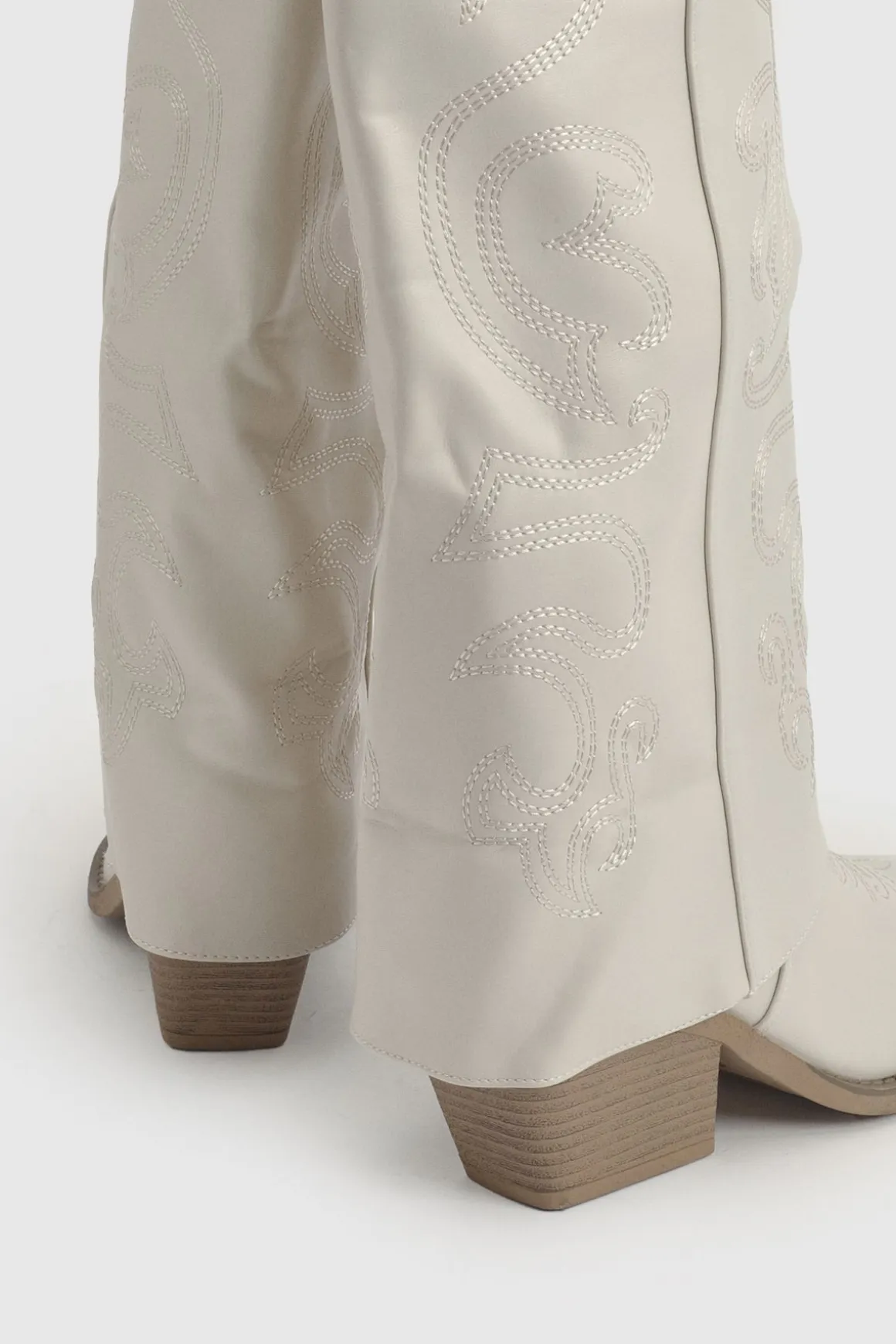 Bottes Western Montantes À Revers