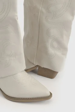 Bottes Western Montantes À Revers