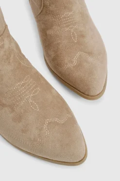 Bottes western à onglet en synthétique pour pieds larges