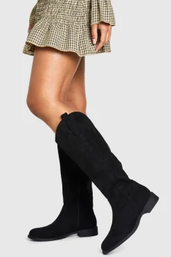 Bottes western à talon bloc mi-bas