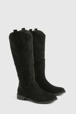 Bottes western à talon bloc mi-bas