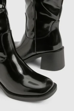 Bottes Western à talon bloc montant jusqu'au genou