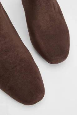 Bottines Athena à Bout Carré en synthétique avec Boucle Recouverte et Talon Bloc Moyen