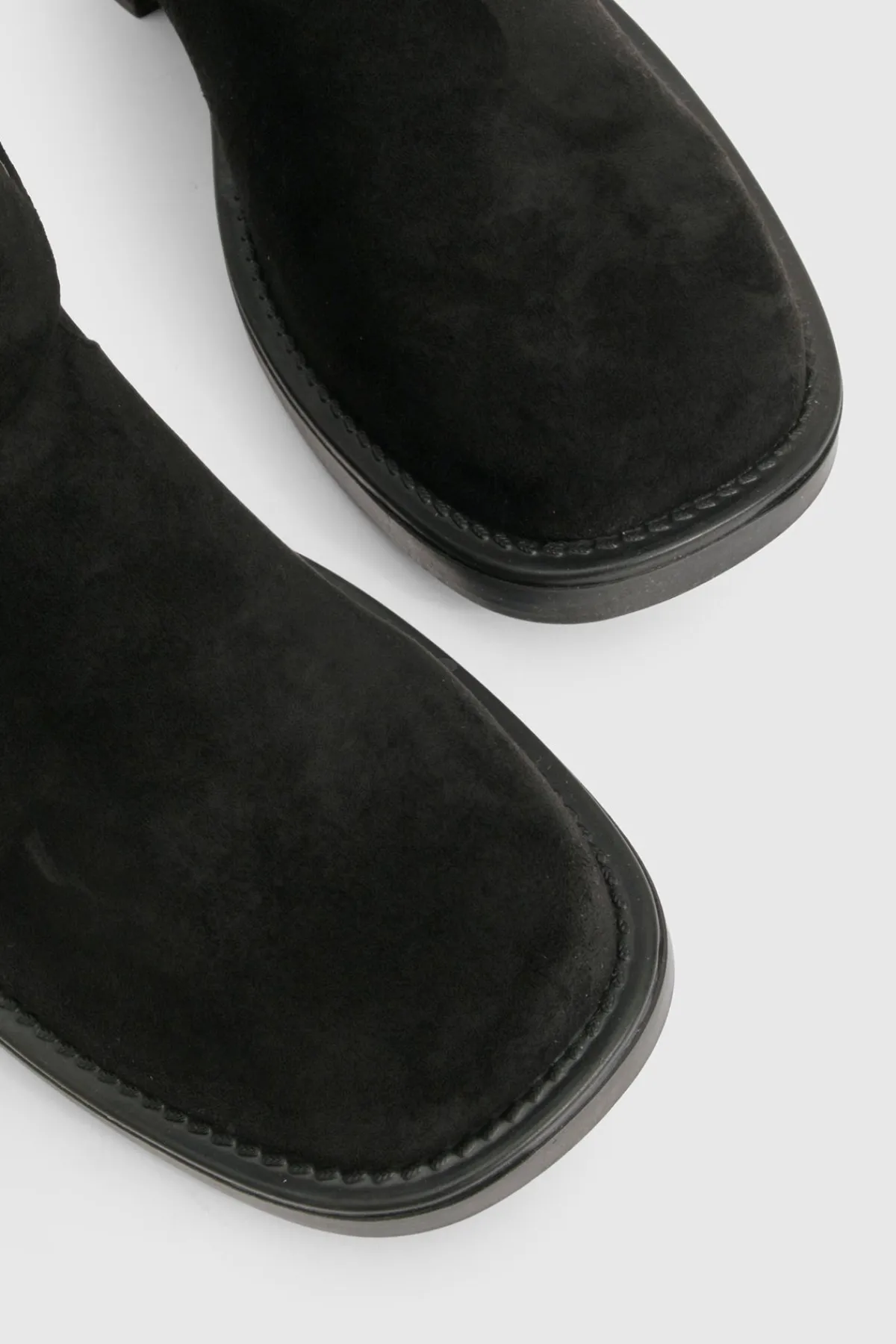 boohoo Bottines Biker en Synthétique avec Détail Harnais< Bottes|Bottes En Daim
