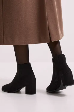 Bottines à Bout Rond et Talon Bloc Moyen Morgan Coupe Large