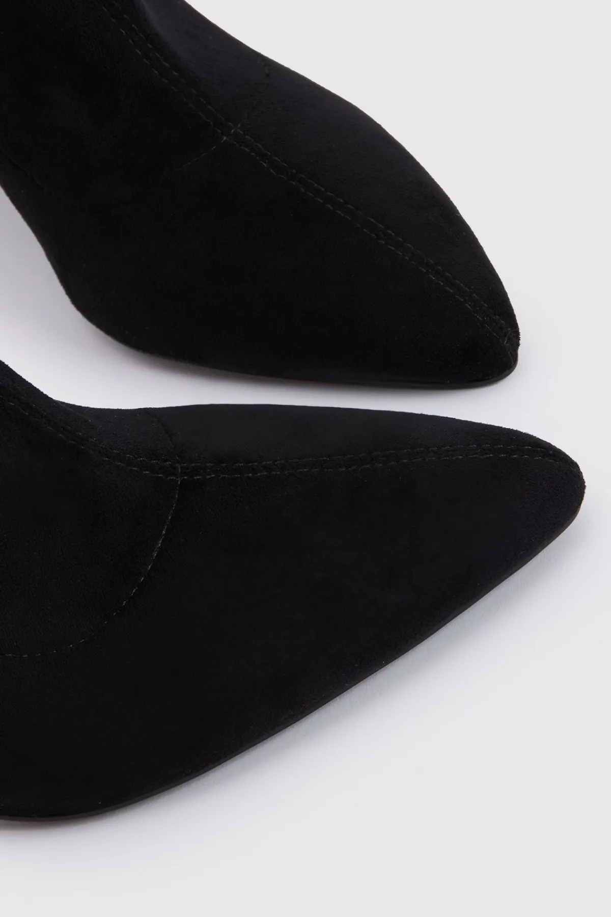 boohoo Bottines Chaussettes Extensibles À Talon< Bottes Mi-Hautes|Bottes