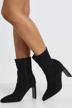 boohoo Bottines Chaussettes Extensibles À Talon< Bottes Mi-Hautes|Bottes