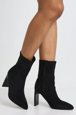 boohoo Bottines Chaussettes Extensibles À Talon< Bottes Mi-Hautes|Bottes
