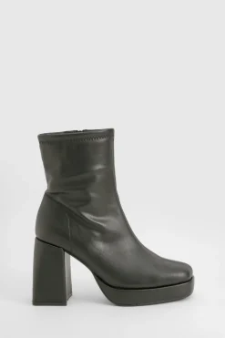 Bottines Chaussettes À Plateforme Et Talon Bloc