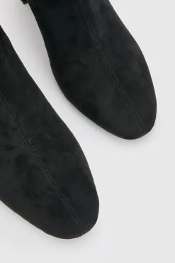 boohoo Bottines Chaussettes À Talon Bloc En Synthétique< Bottes|Bottes En Daim