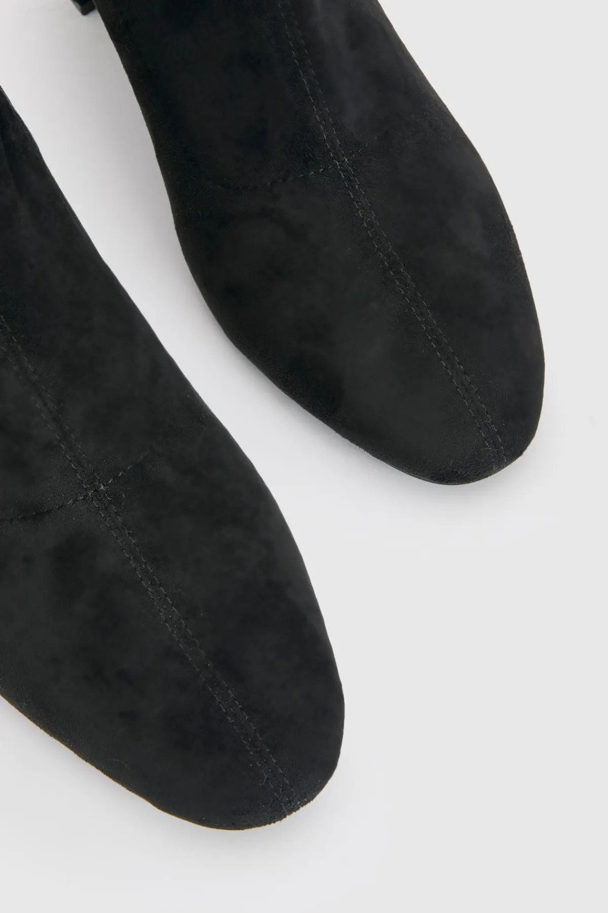 boohoo Bottines Chaussettes À Talon Bloc En Synthétique< Bottes|Bottes En Daim