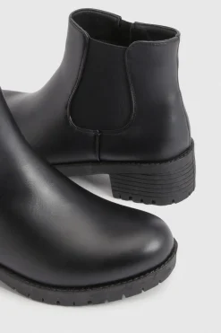 boohoo Bottines Chelsea Basses Basiques<Femme Bottes|Bottes Noires