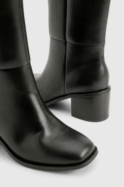 boohoo Bottines Chelsea Coupe Large avec Détails de Panneaux Épais< Bottes|Bottes Noires
