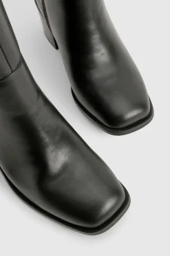 boohoo Bottines Chelsea Coupe Large avec Détails de Panneaux Épais< Bottes|Bottes Noires