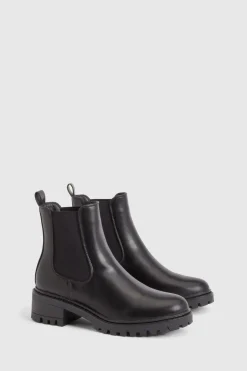 Bottines Chelsea à Détails Panneaux Épais