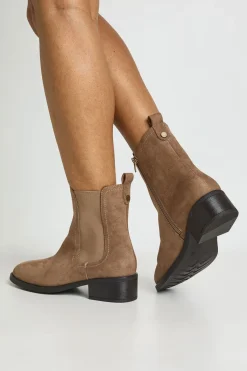 boohoo Bottines Chelsea En Synthétique Avec Détail Patte< Bottes|Bottes En Daim