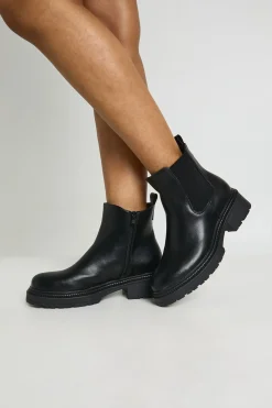 Bottines Chelsea Larges À Semelle Épaisse