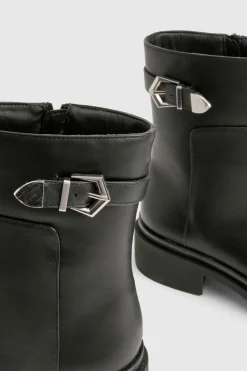 boohoo Bottines Chunky à Détails Boucles Coupe Large< Bottes Mi-Hautes|Bottines Chelsea