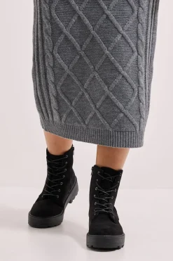 Dorothy Perkins Bottines à Lacets en synthétique Maryam Coupe Large avec Semelle Épaisse< Satin Et Dentelle|Bottes Mi-Hautes