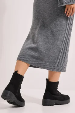 Dorothy Perkins Bottines à Lacets en synthétique Maryam Coupe Large avec Semelle Épaisse< Satin Et Dentelle|Bottes Mi-Hautes