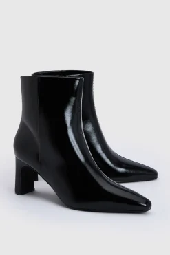 boohoo Bottines À Petit Talon En Synthétique Coupe Large< Bottes Mi-Hautes|Bottes