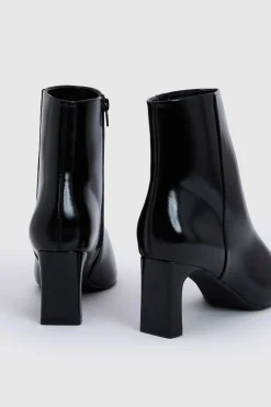 boohoo Bottines À Petit Talon En Synthétique Coupe Large< Bottes Mi-Hautes|Bottes