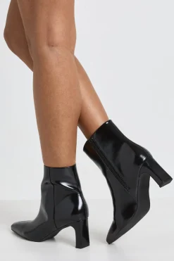 boohoo Bottines À Petit Talon En Synthétique Coupe Large< Bottes Mi-Hautes|Bottes