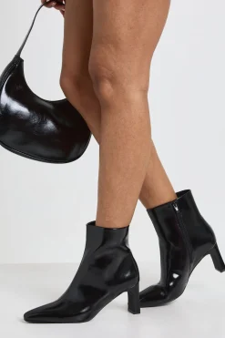 boohoo Bottines À Petit Talon En Synthétique Coupe Large< Bottes Mi-Hautes|Bottes