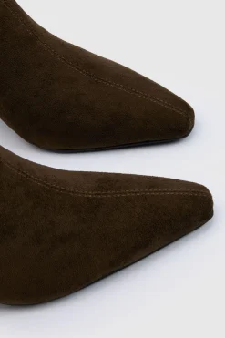 Bottines À Petit Talon En Synthétique