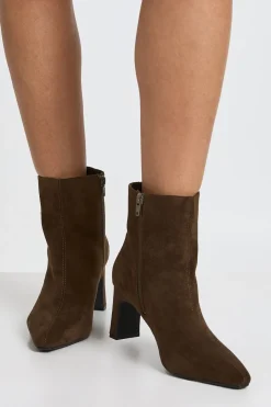 Bottines À Petit Talon En Synthétique