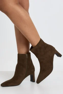 Bottines À Petit Talon En Synthétique