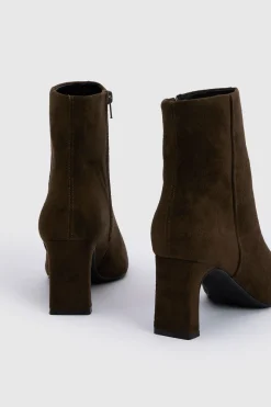 Bottines À Petit Talon En Synthétique