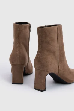 Bottines À Petit Talon En Synthétique