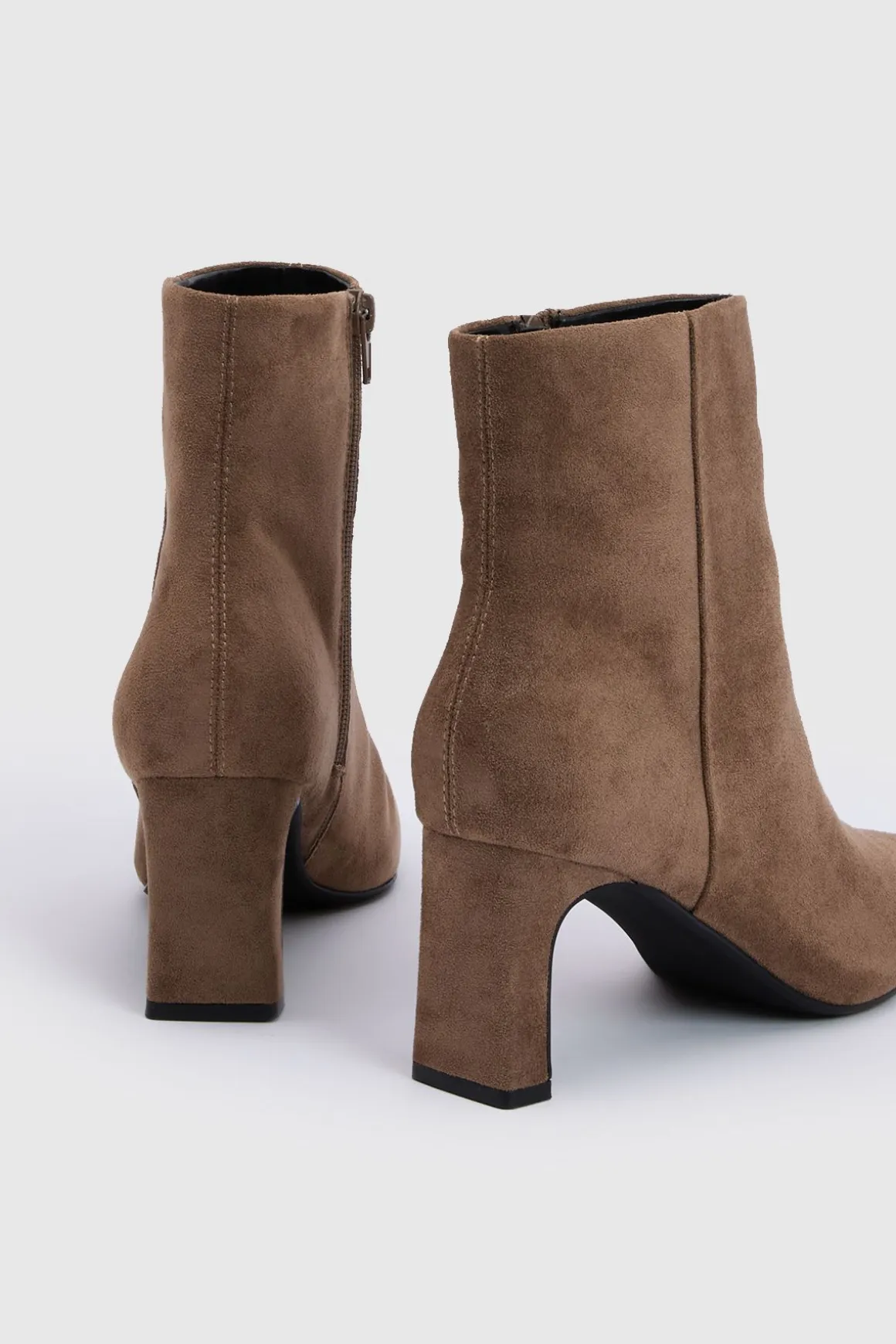 Bottines À Petit Talon En Synthétique