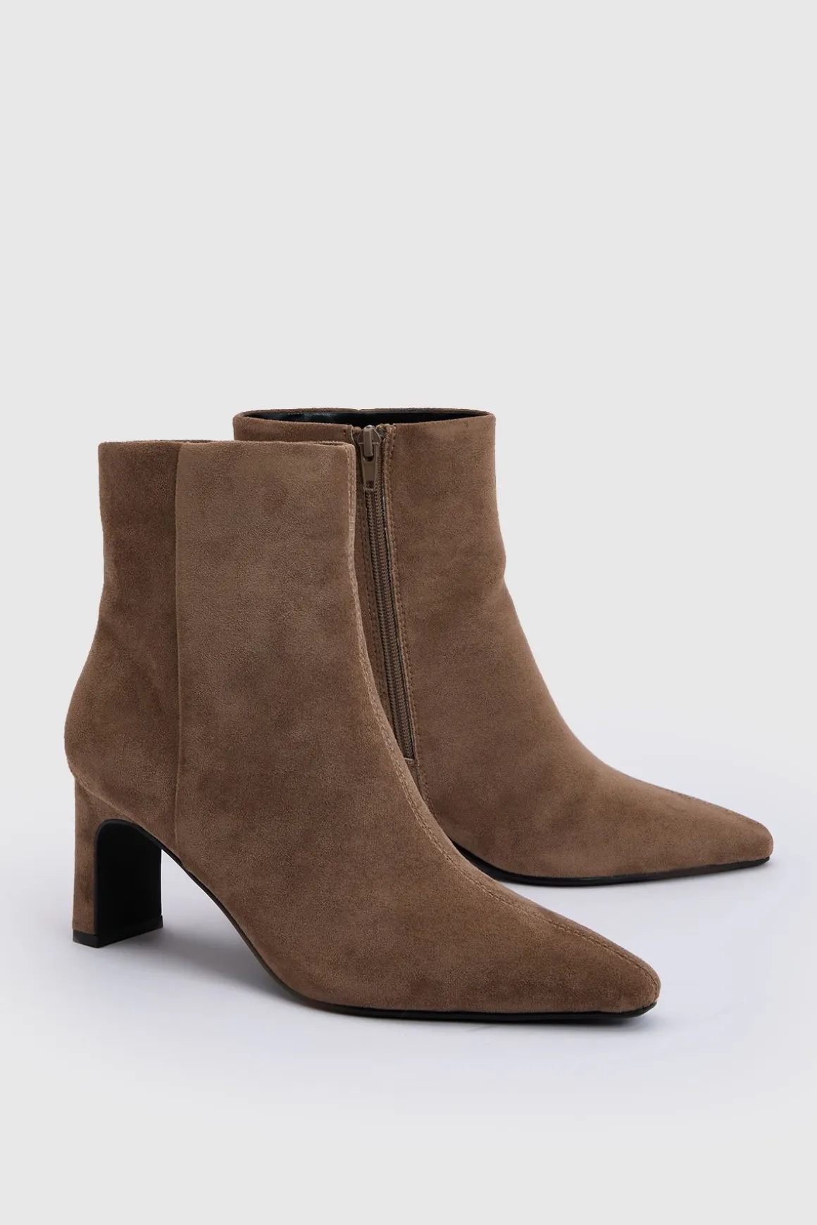 Bottines À Petit Talon En Synthétique