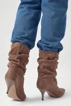 boohoo Bottines Plissées À Effet Slouchy< Bottines|Bottes Mi-Hautes