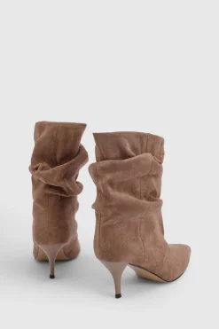 boohoo Bottines Plissées À Effet Slouchy< Bottines|Bottes Mi-Hautes