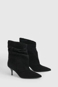 Bottines Plissées À Effet Slouchy