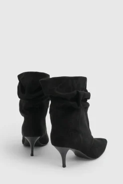 Bottines Plissées À Effet Slouchy