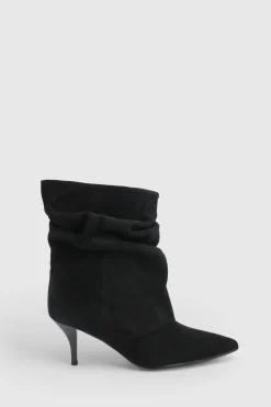 Bottines Plissées À Effet Slouchy