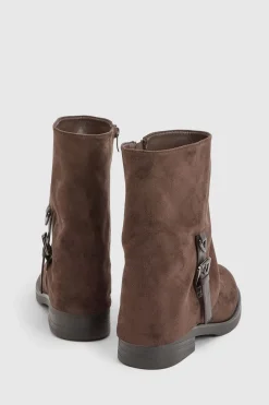 Bottines À Revers Avec Détail Boucle