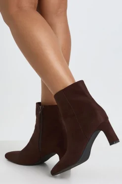 Bottines À Talon Bas En Synthétique Coupe Large