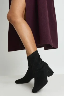 boohoo Bottines À Talon Bloc Bas En Synthétique< Bottes Mi-Hautes|Bottes