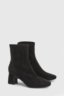 boohoo Bottines À Talon Bloc Bas En Synthétique< Bottes Mi-Hautes|Bottes